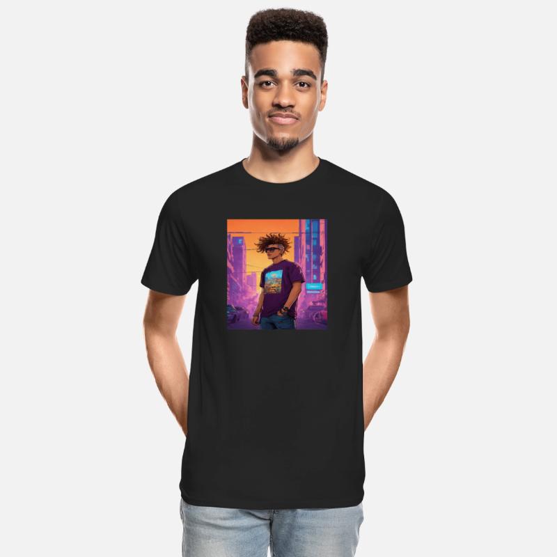 "Edgy Cyberpunk Street Style Portrait Art"