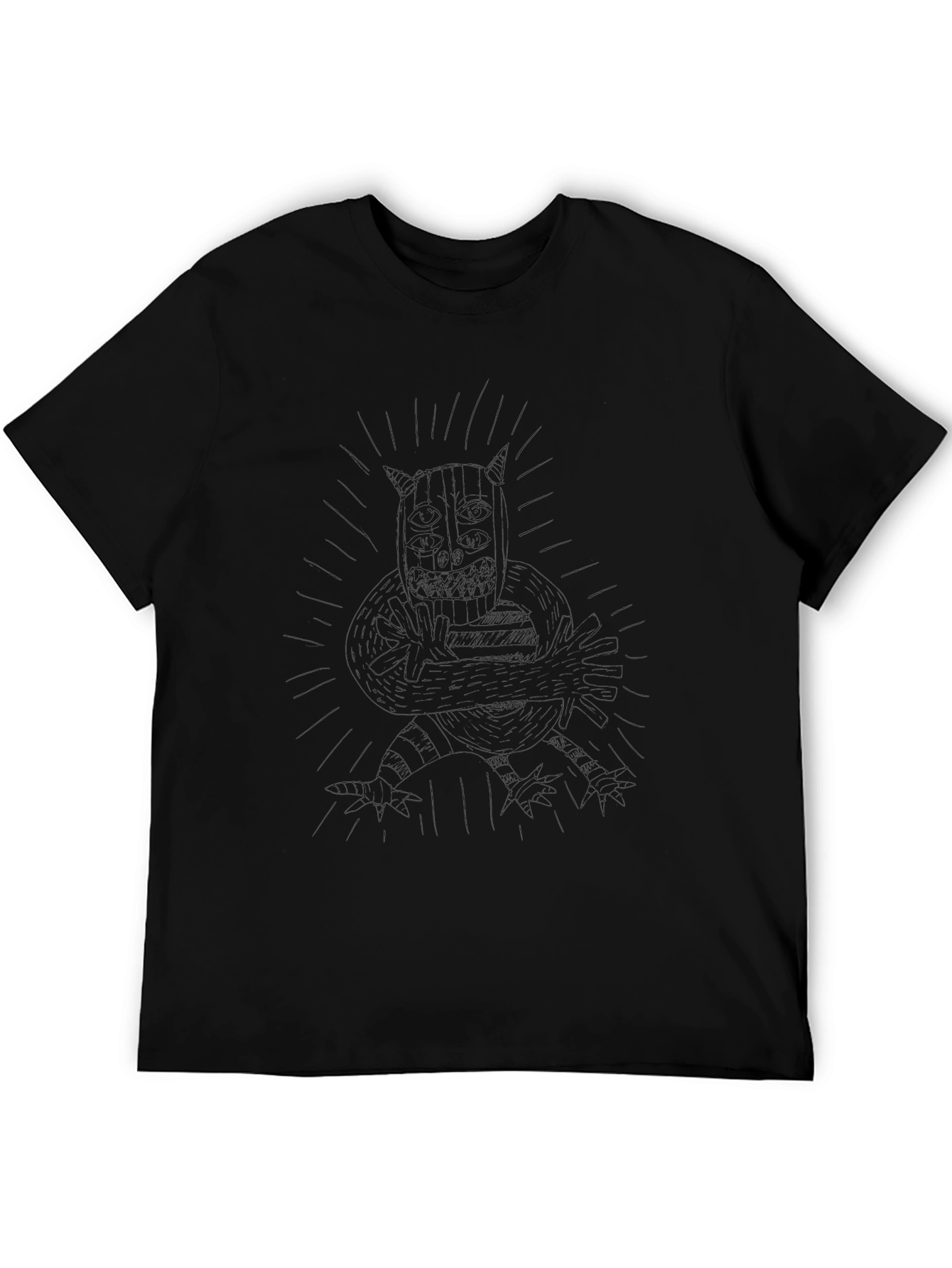 Mens Black Crew Neck T-Shirt