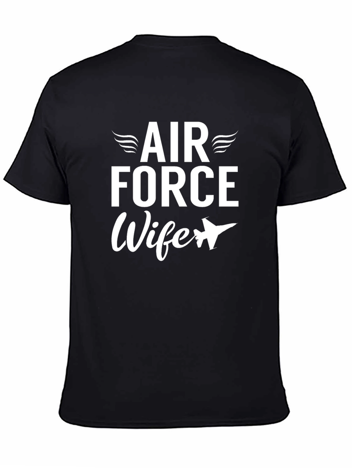 Air Force Wife Graphic T-Shirt - Black