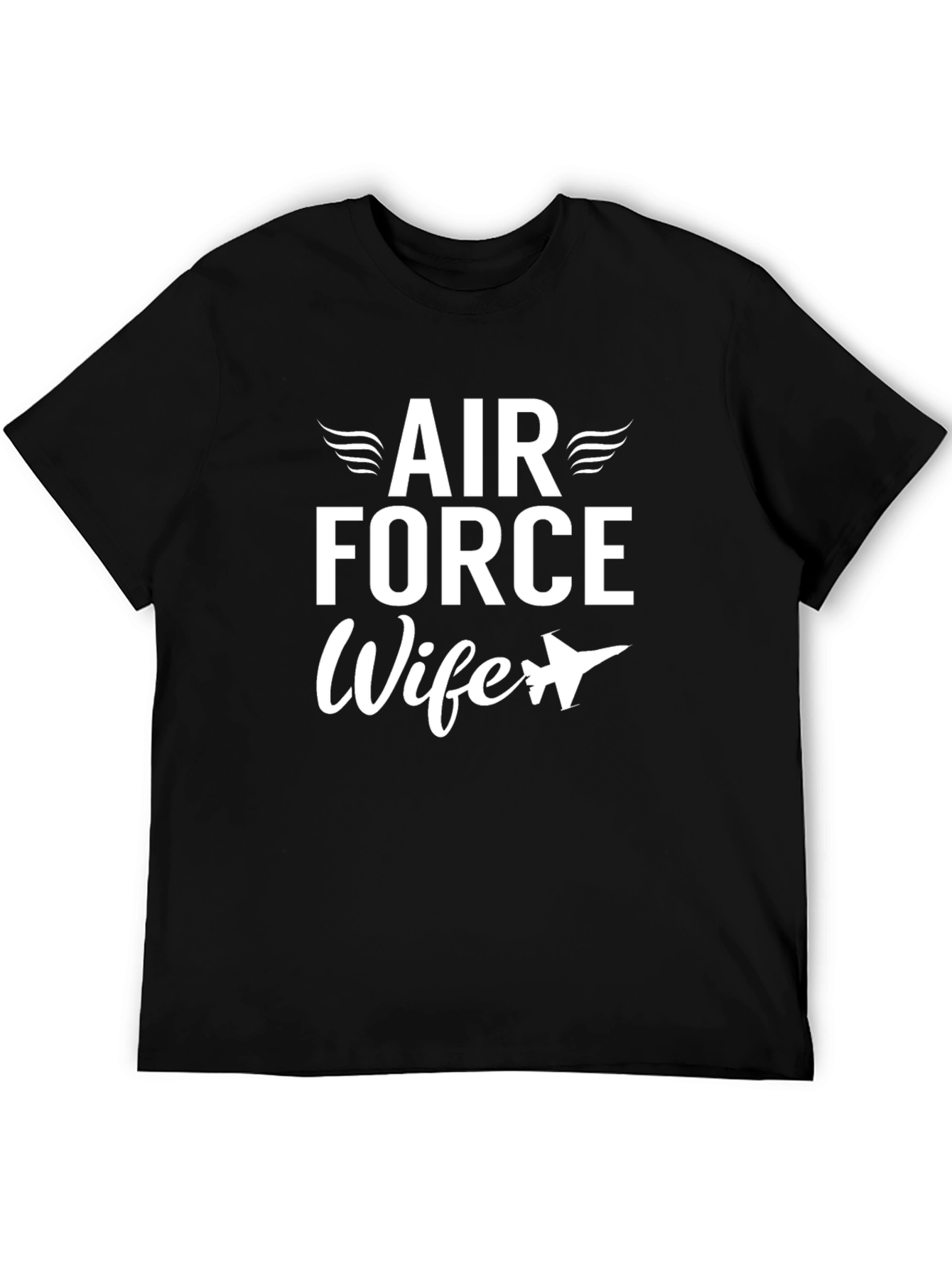 Air Force Wife Graphic T-Shirt - Black