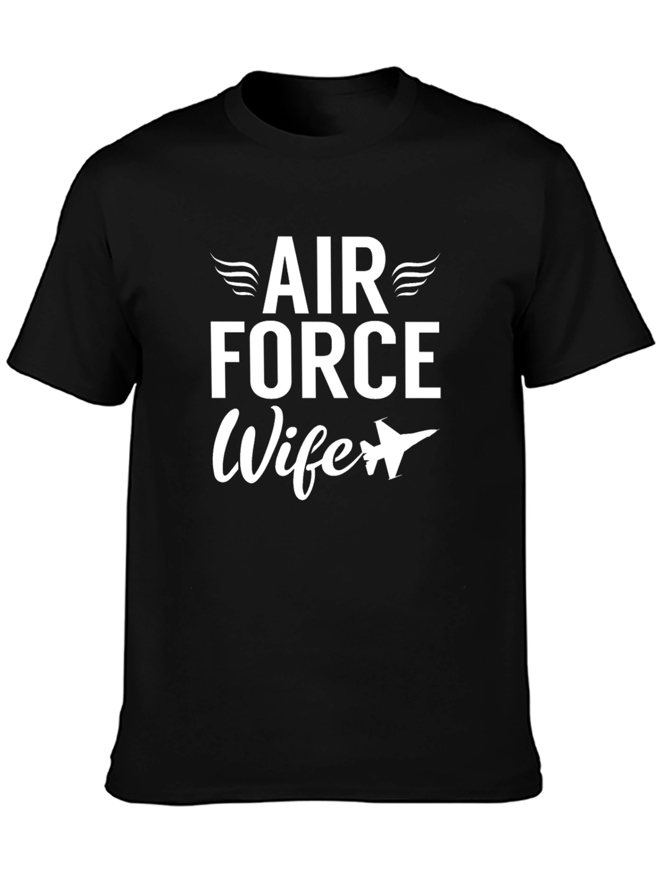 Air Force Wife Graphic T-Shirt - Black