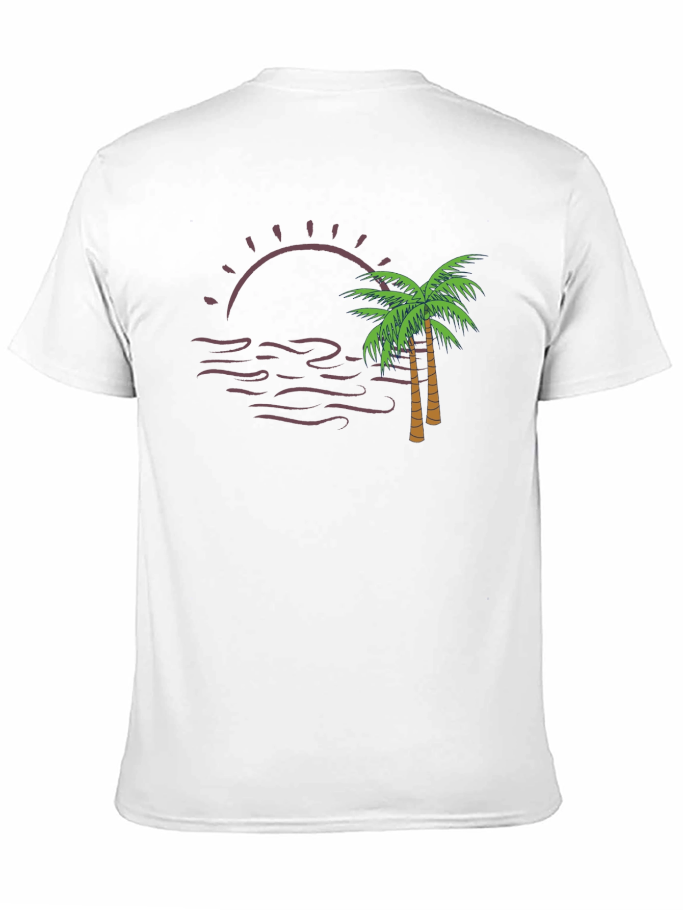 Sunset Palm Tee - Black Graphic T-Shirt