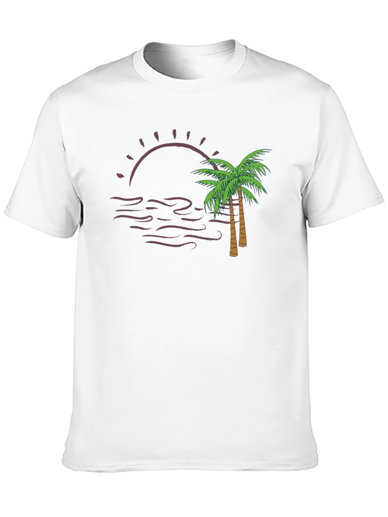 Sunset Palm Tee - Black Graphic T-Shirt