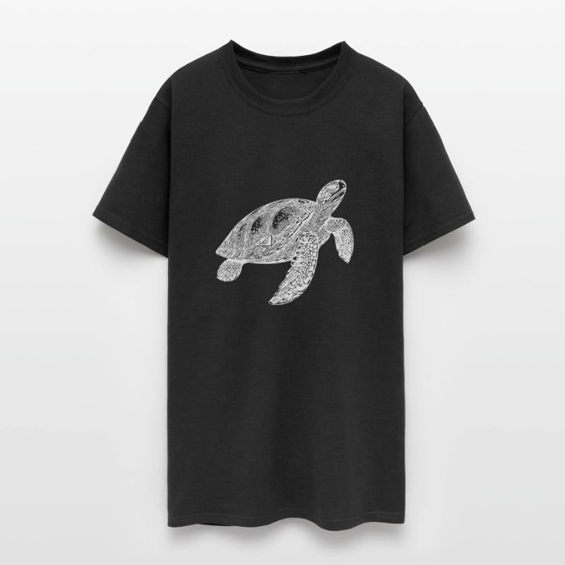 Elegant Swimming Old Water Turtle
