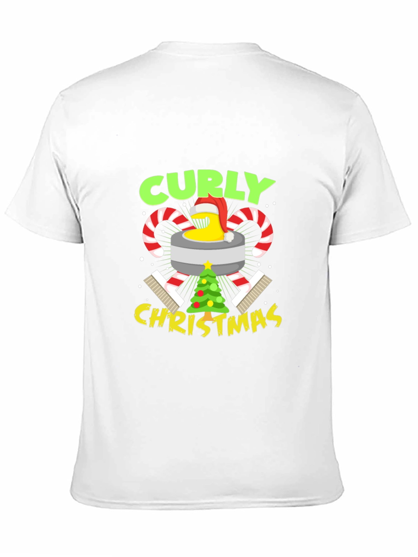 Curly Christmas T-Shirt Holiday Graphic Tee