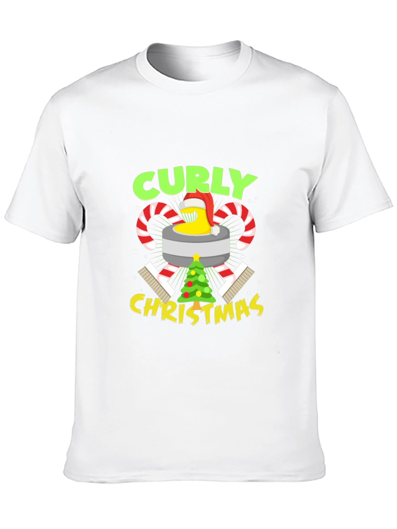 Curly Christmas T-Shirt Holiday Graphic Tee