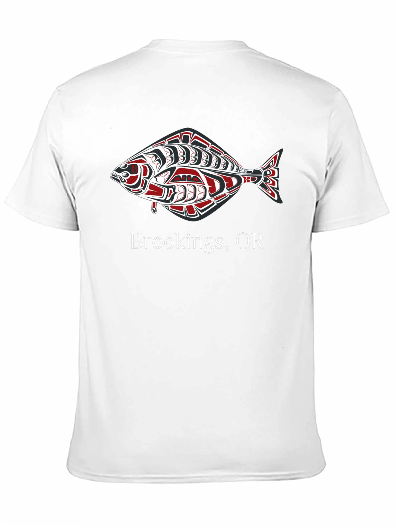 Brookings OR Fish Graphic Tee - Black