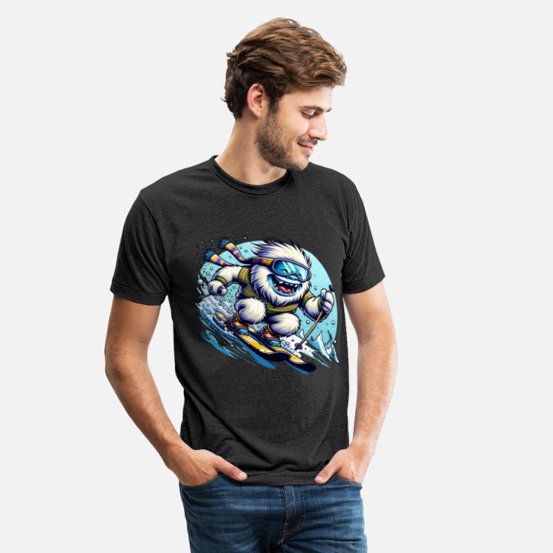 Epic Yeti Ski Adventure Illustration