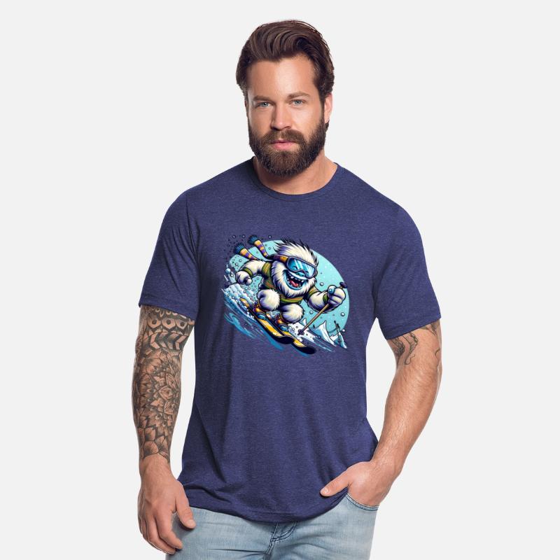 Epic Yeti Ski Adventure Illustration