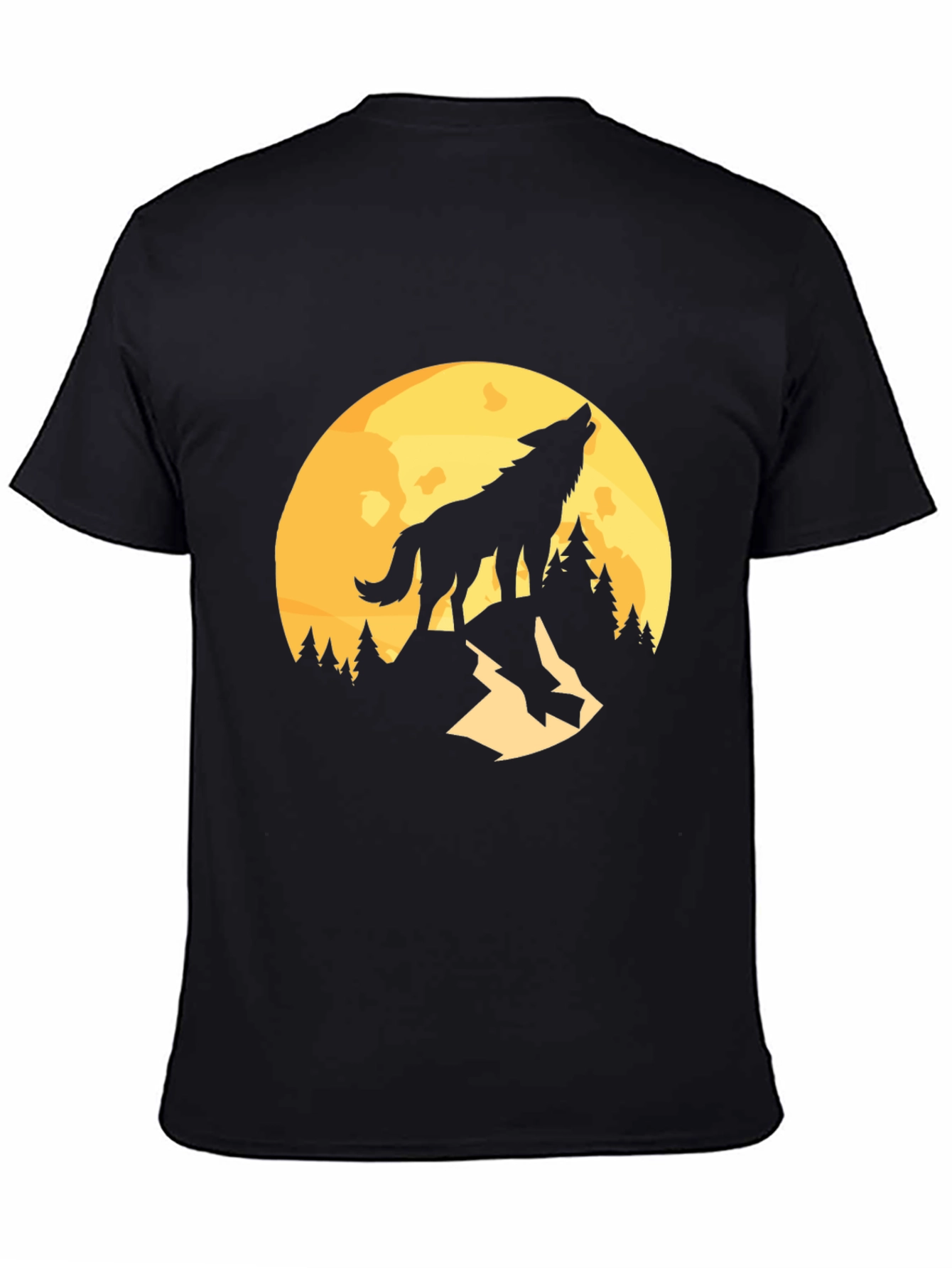 Wolf Howling at Moon Graphic T-Shirt