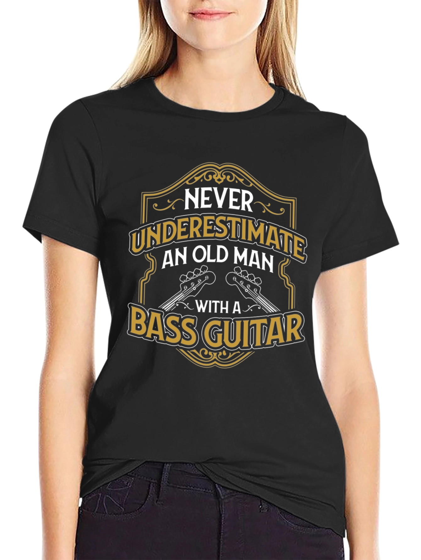 Old Man Bass Guitar T-Shirt