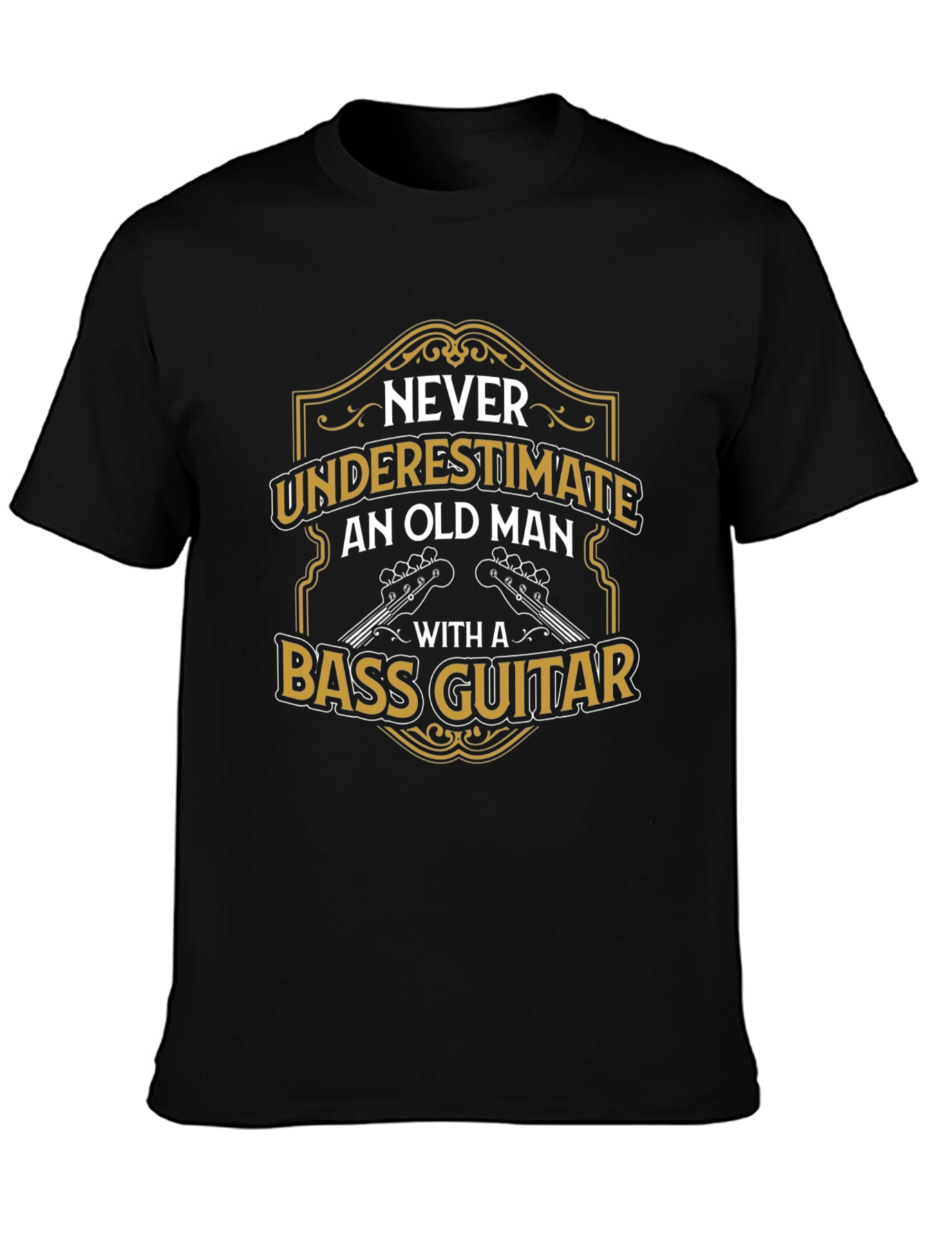 Old Man Bass Guitar T-Shirt