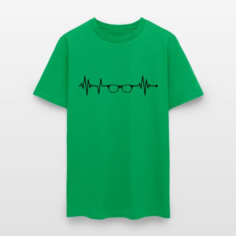 Eyeglasses Glasses Heartbeat Black on White