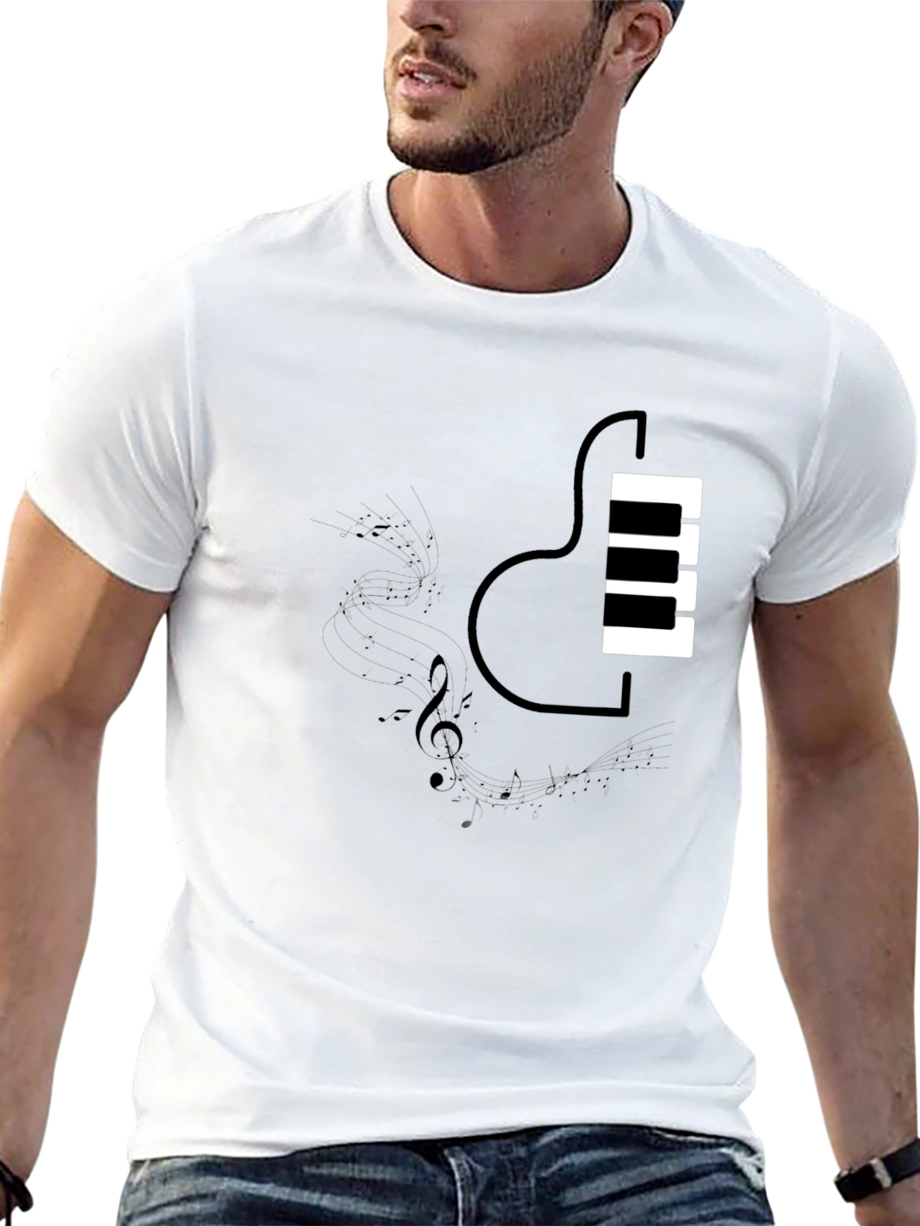 Piano Guitar Fusion T-Shirt - Music Lovers Tee