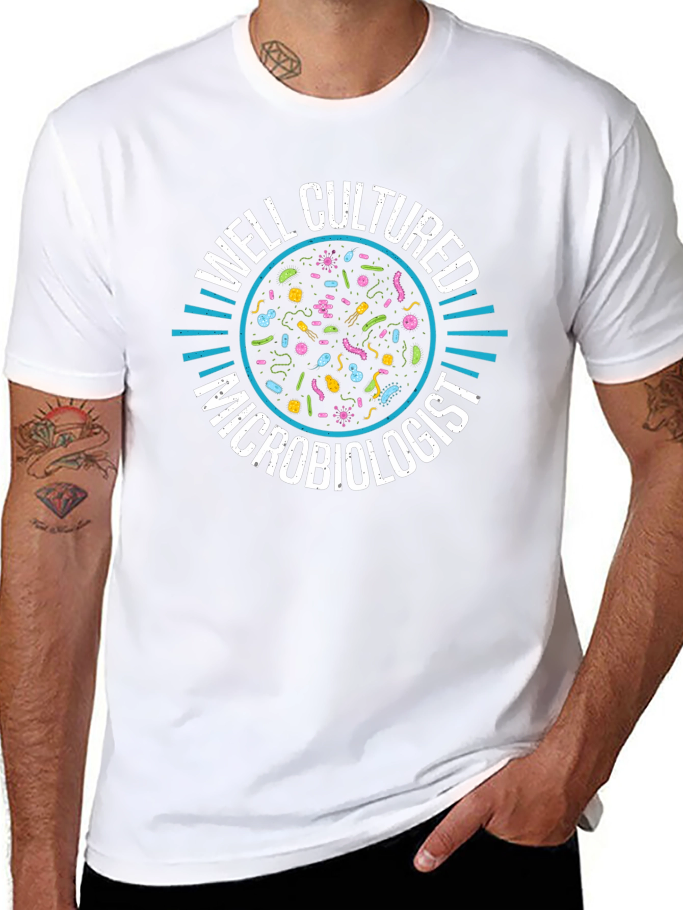Well Cultured Microbiologist T-Shirt - Black