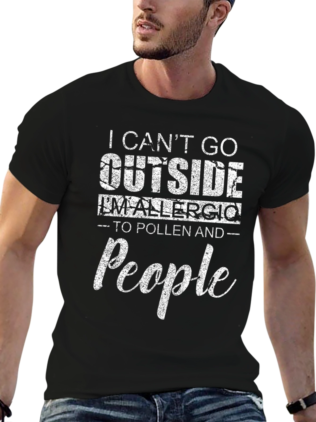 Funny Allergic to People T-Shirt
