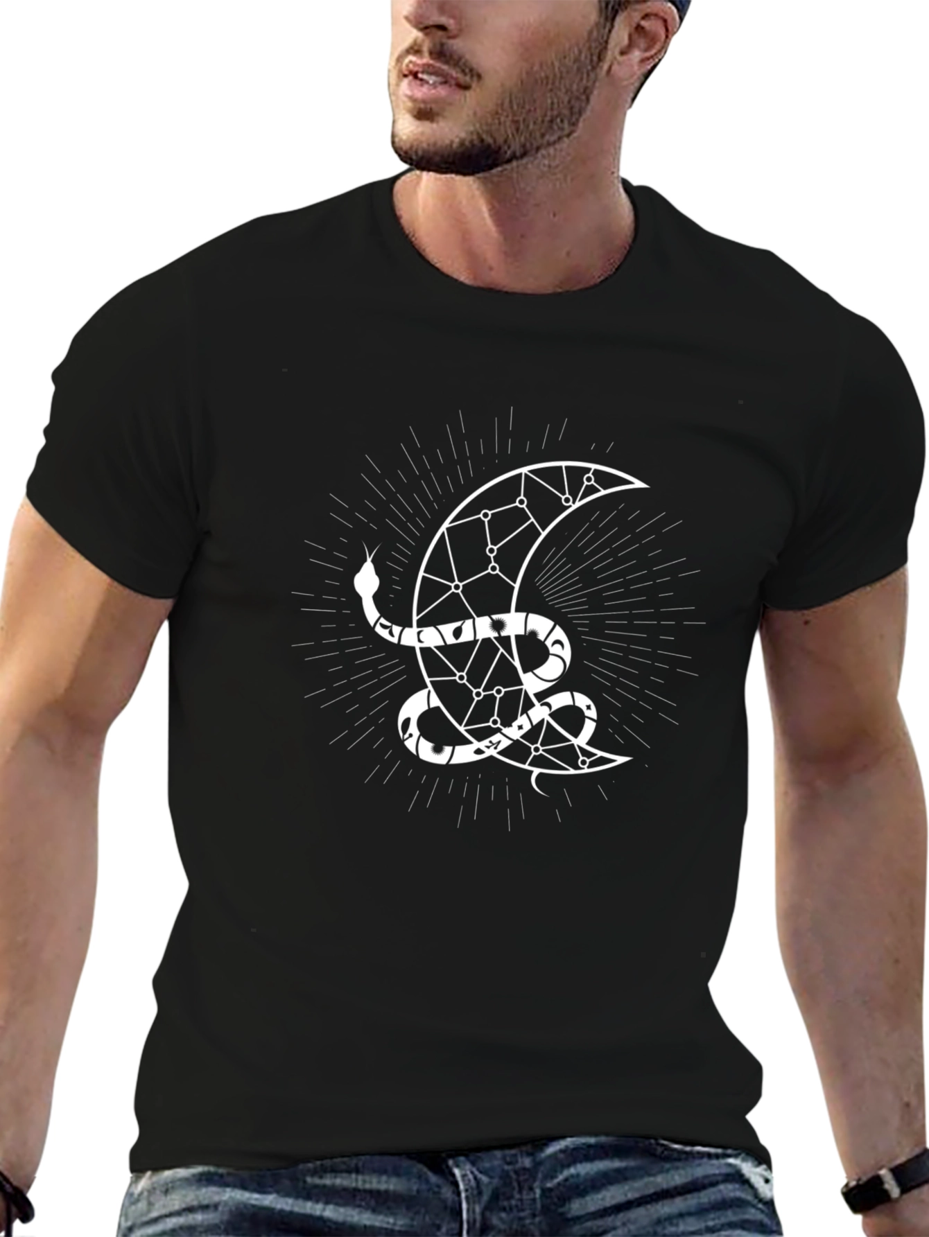 Constellation Snake Moon Graphic Tee