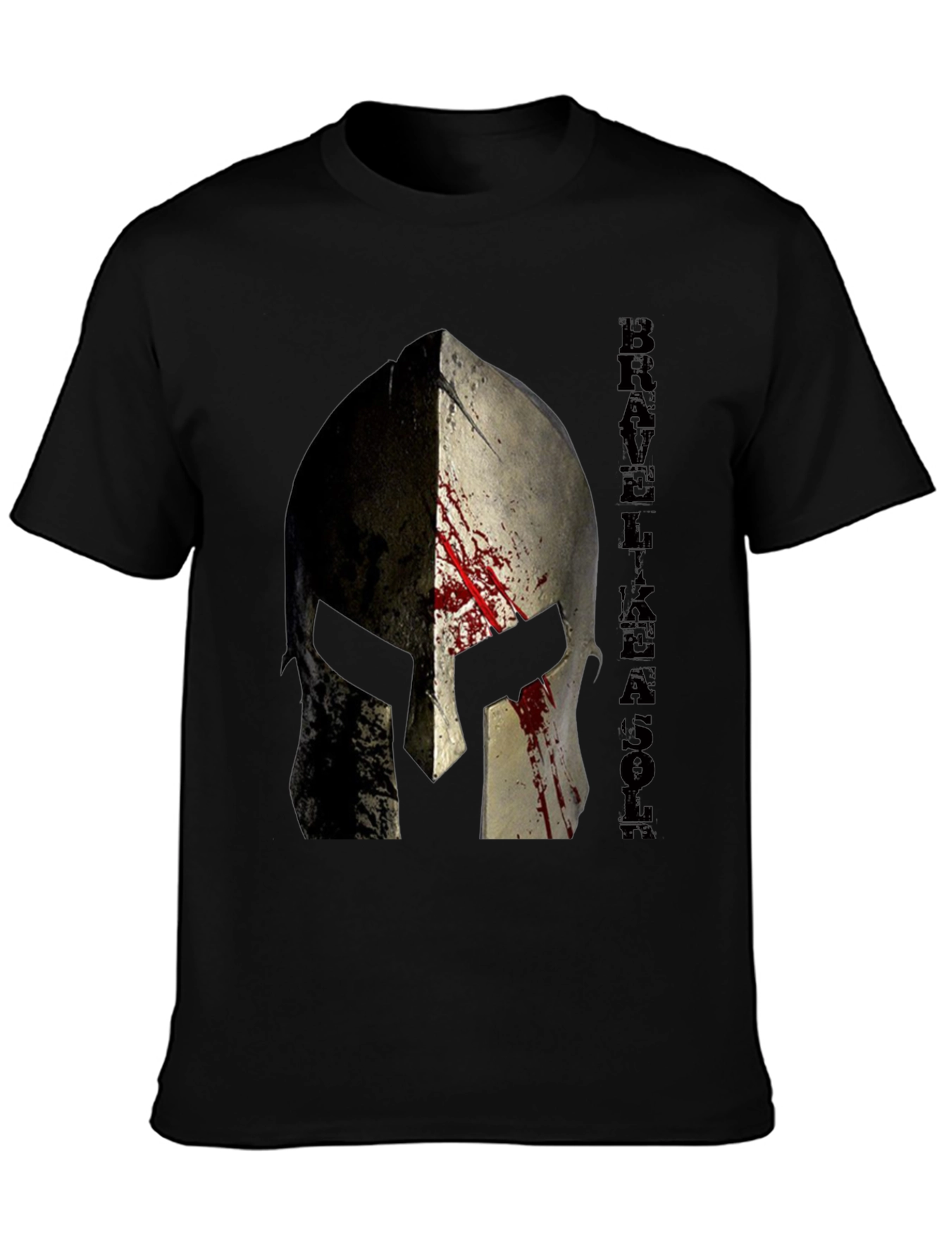 Brave Like A Son Spartan Helmet Graphic T-Shirt