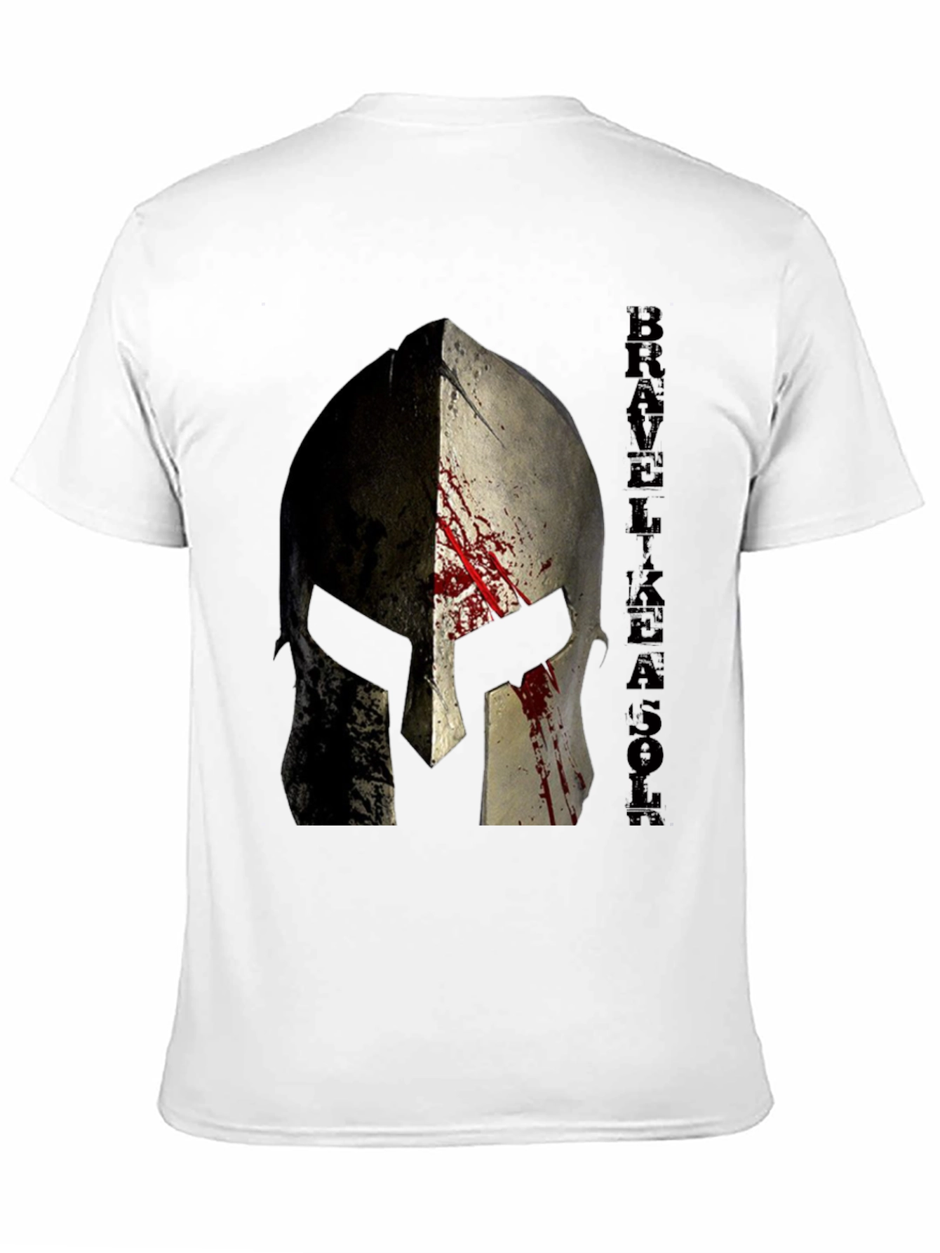 Brave Like A Son Spartan Helmet Graphic T-Shirt