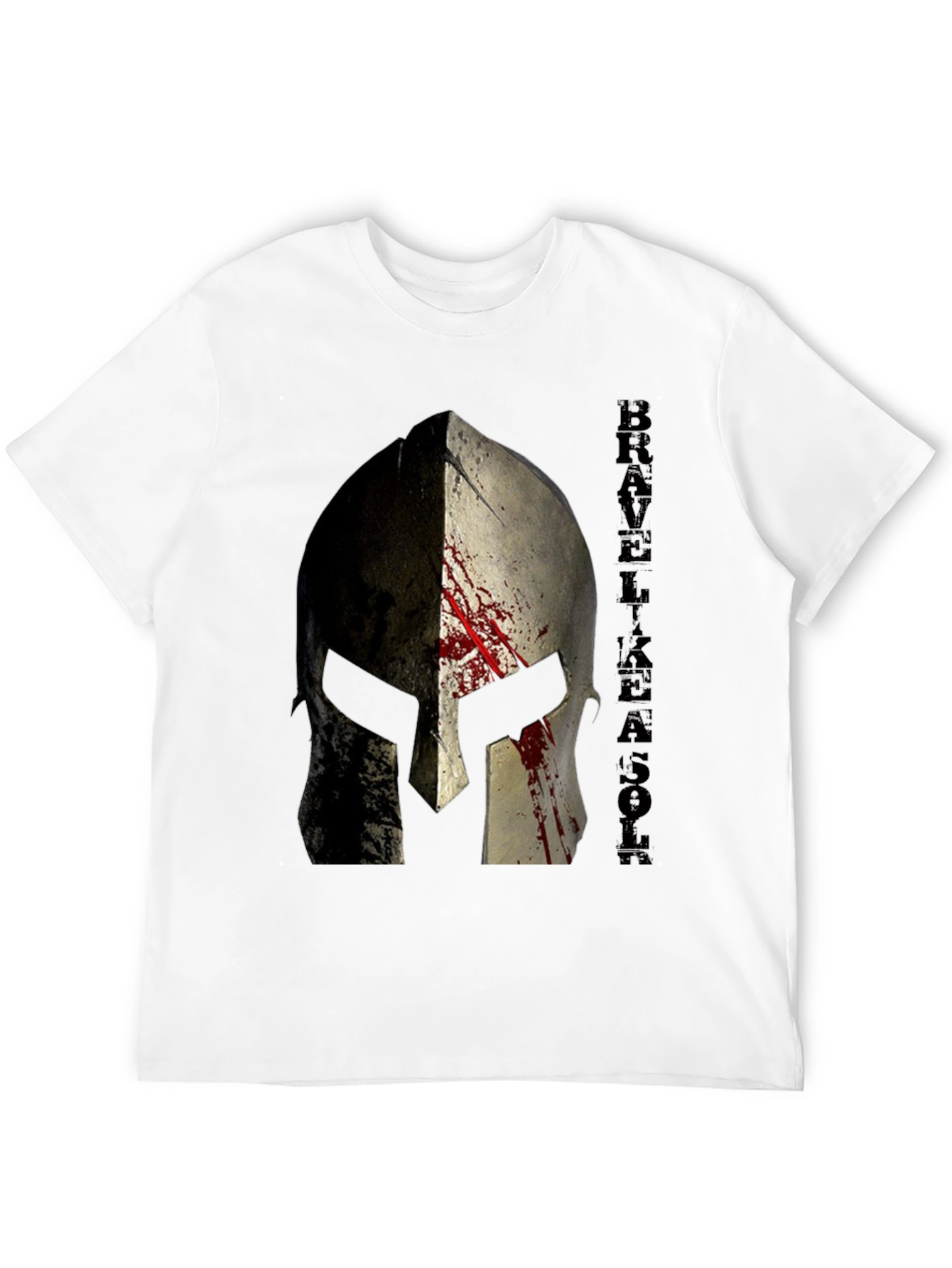 Brave Like A Son Spartan Helmet Graphic T-Shirt