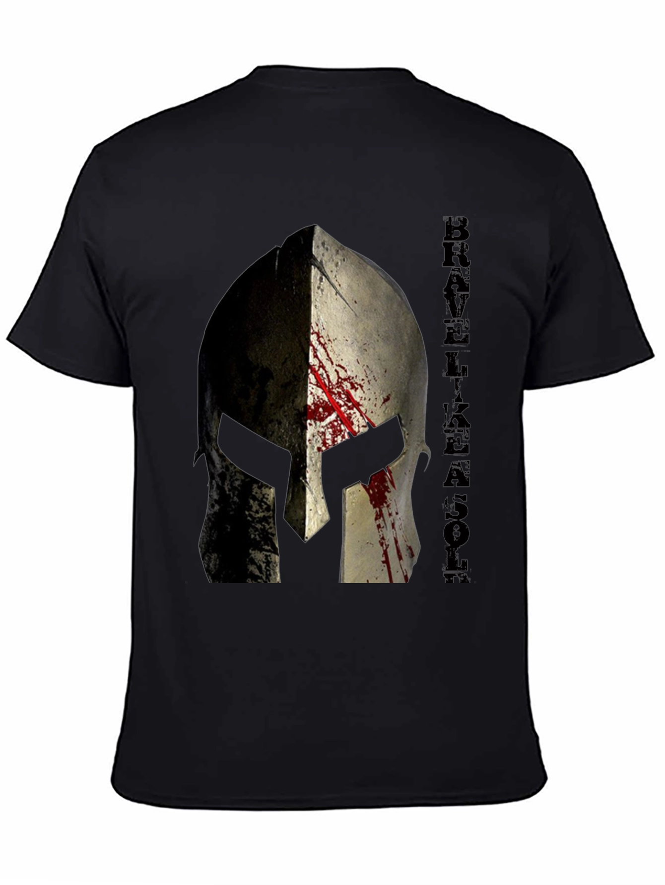 Brave Like A Son Spartan Helmet Graphic T-Shirt