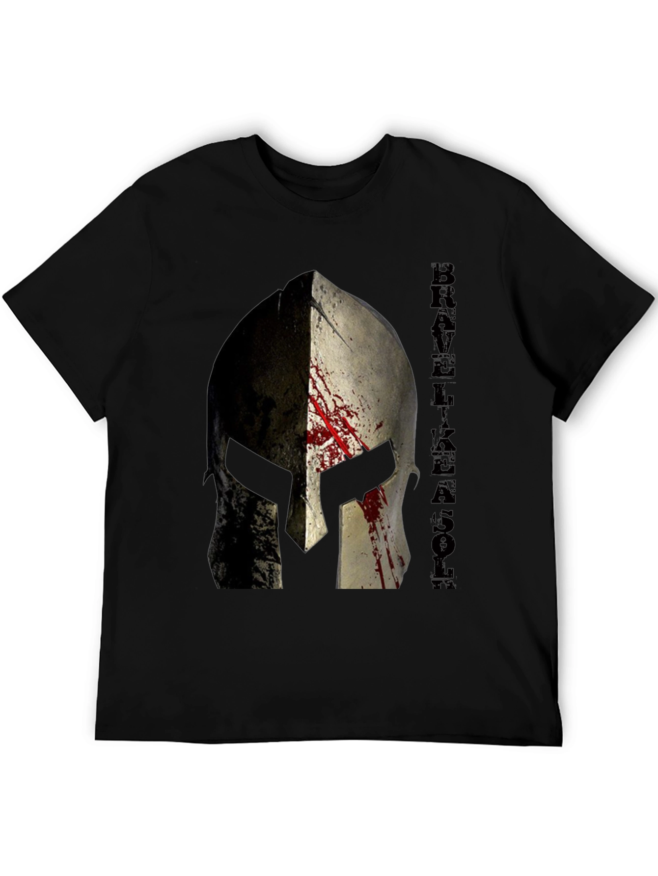 Brave Like A Son Spartan Helmet Graphic T-Shirt