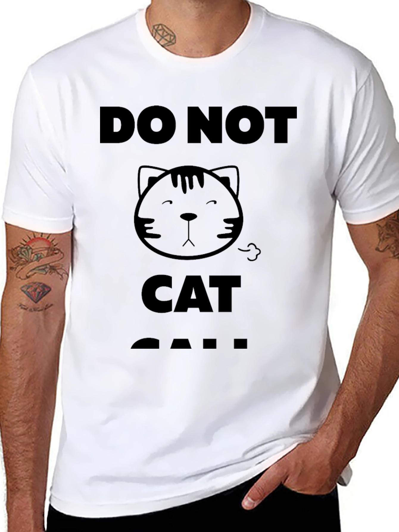 Do Not Cat Call T-Shirt - Black Graphic Tee