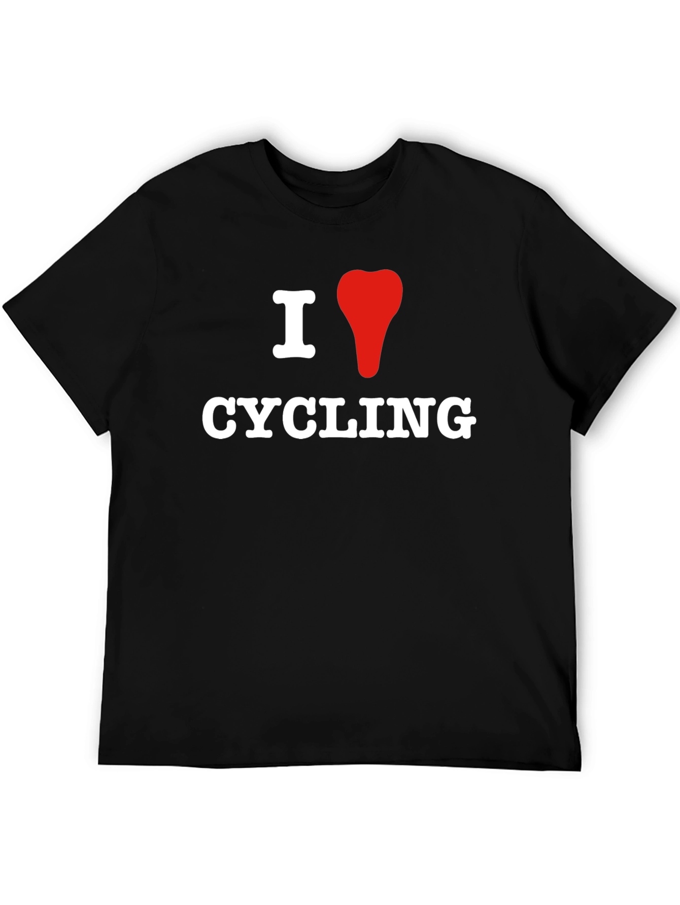 I Love Cycling T-Shirt - Black Graphic Tee