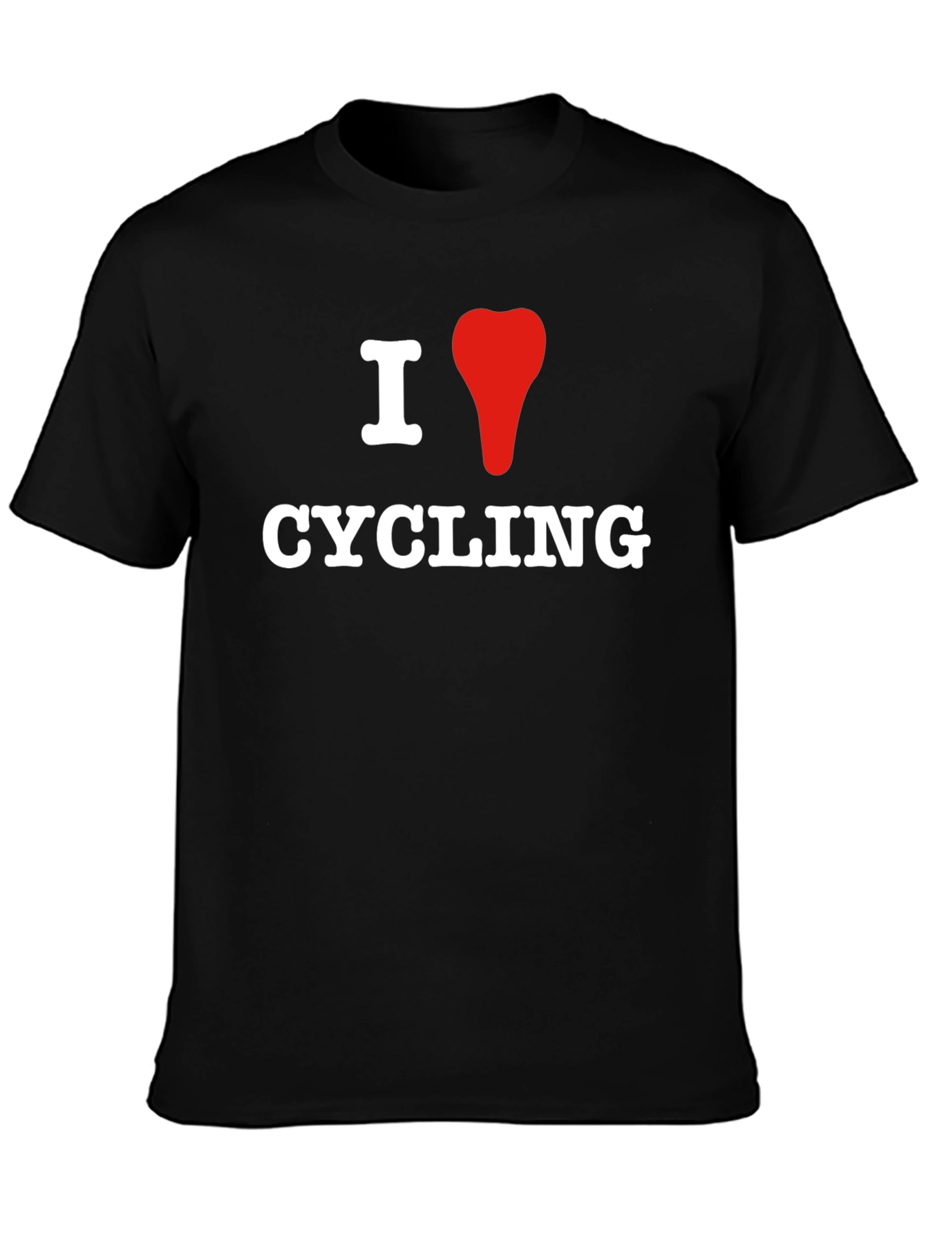 I Love Cycling T-Shirt - Black Graphic Tee