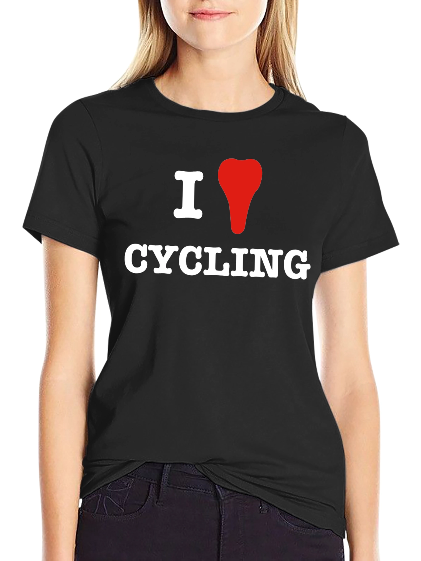 I Love Cycling T-Shirt - Black Graphic Tee