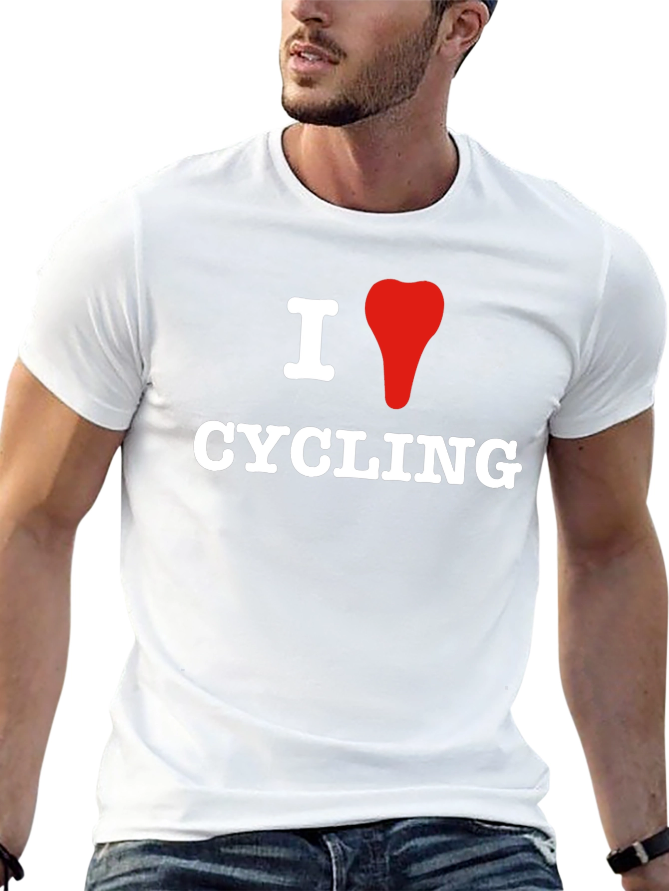 I Love Cycling T-Shirt - Black Graphic Tee