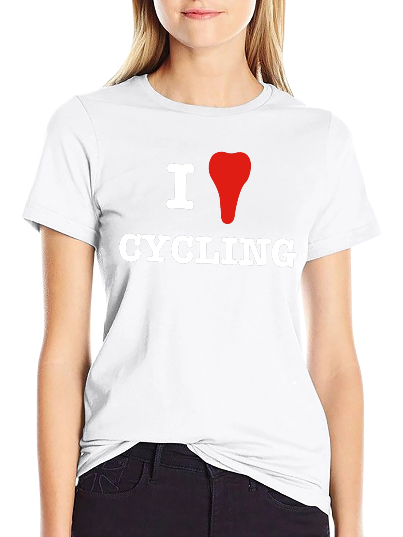 I Love Cycling T-Shirt - Black Graphic Tee
