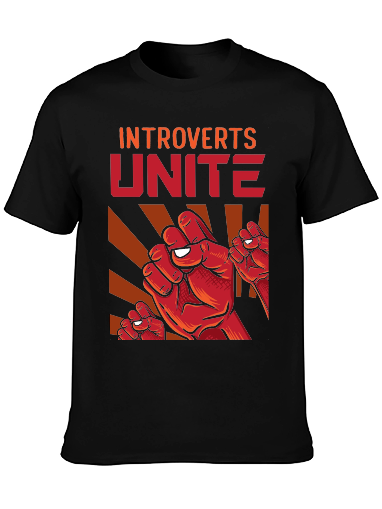 Introverts Unite Black Graphic Tee