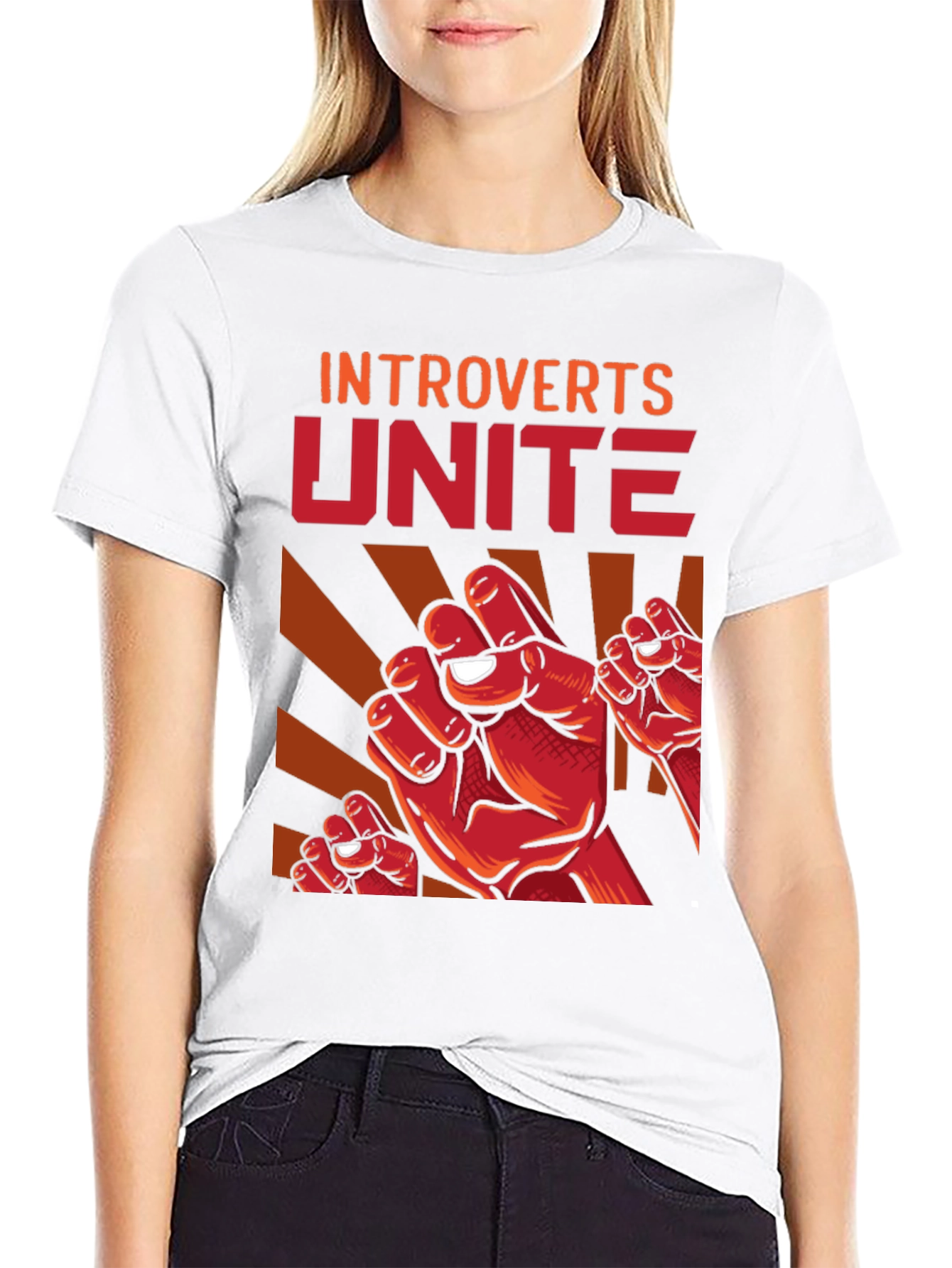 Introverts Unite Black Graphic Tee