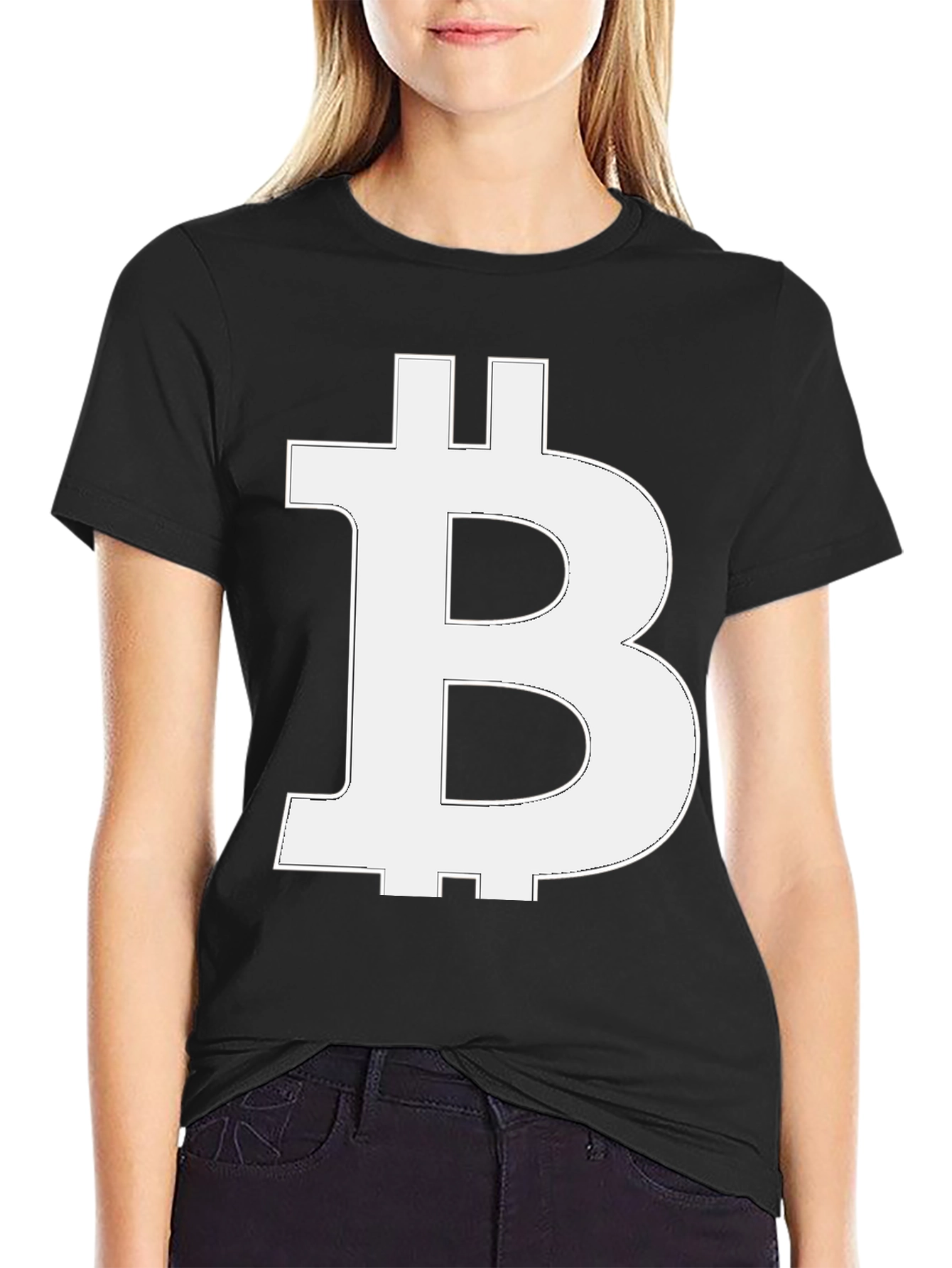 Bitcoin Logo Graphic Tee - Black Crypto T-Shirt