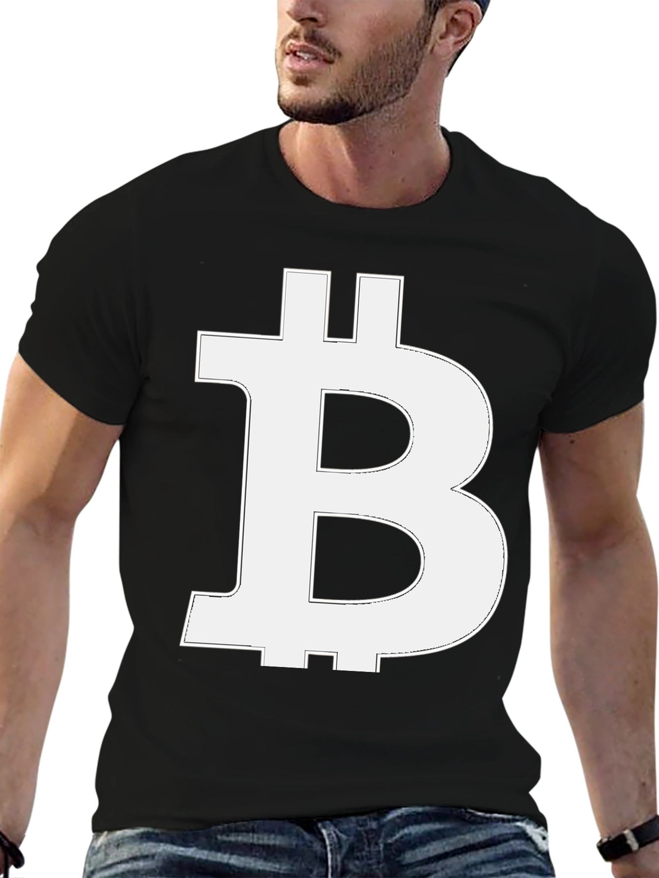 Bitcoin Logo Graphic Tee - Black Crypto T-Shirt