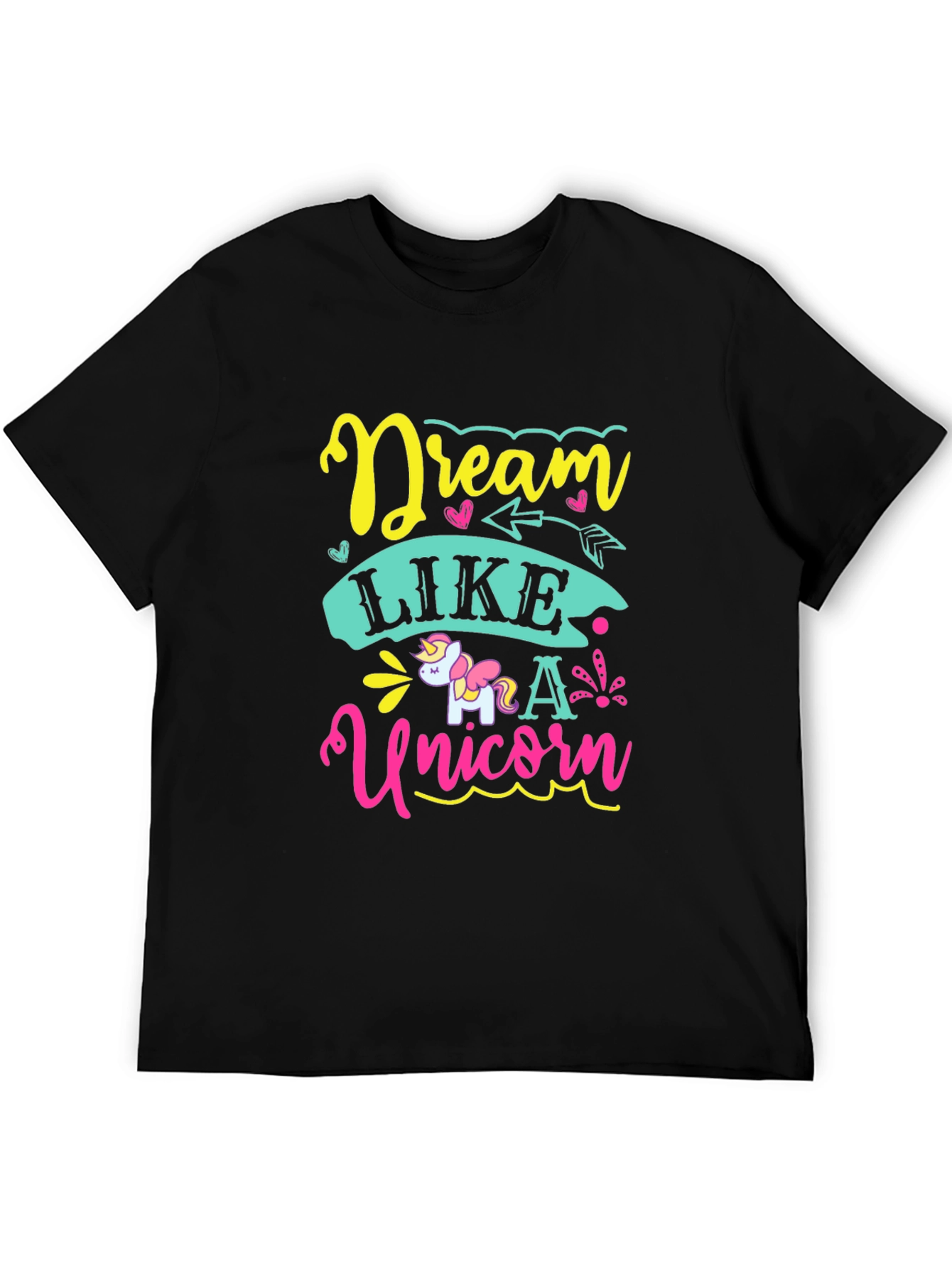 Dream Like a Unicorn Black T-Shirt