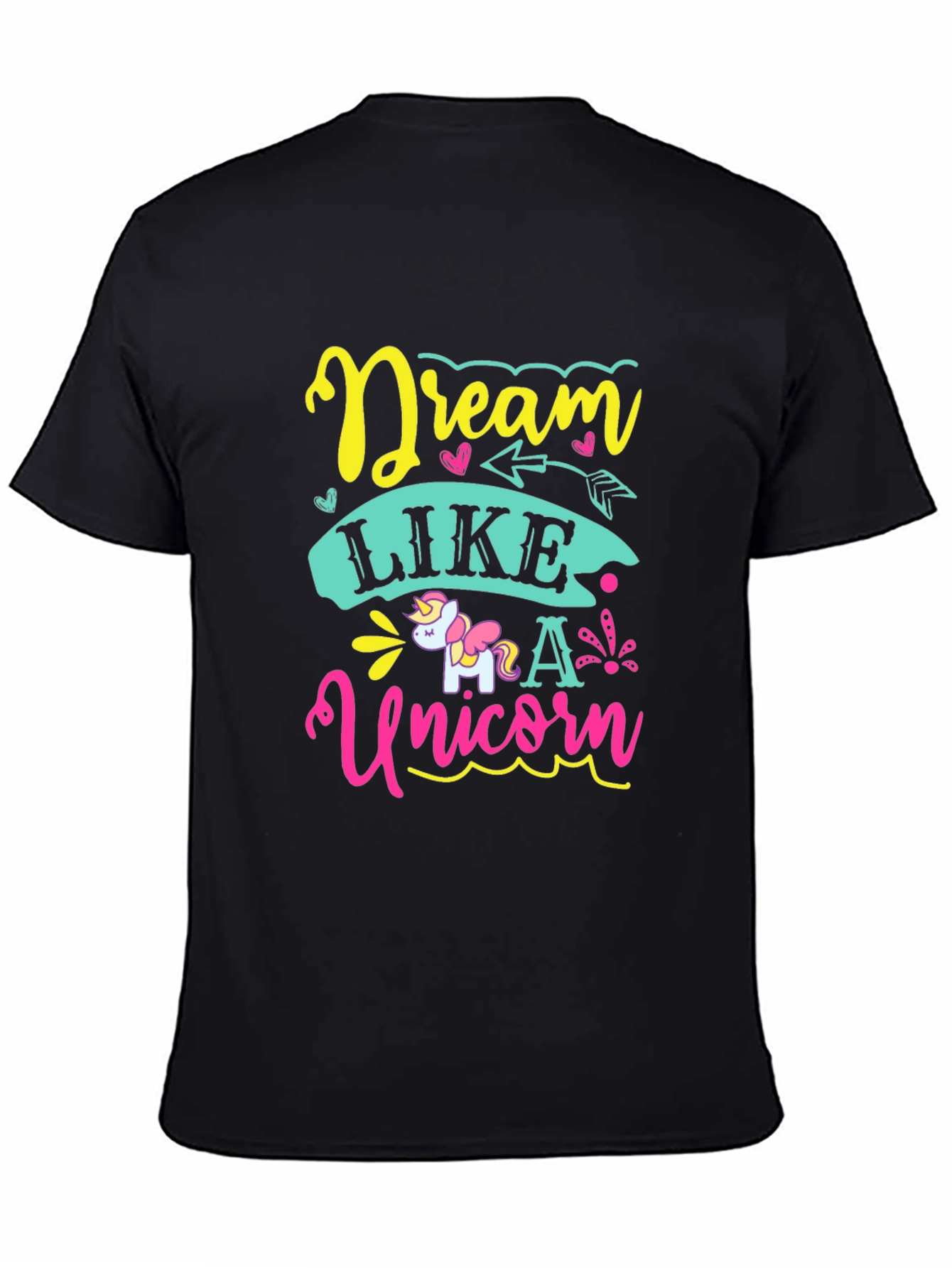Dream Like a Unicorn Black T-Shirt