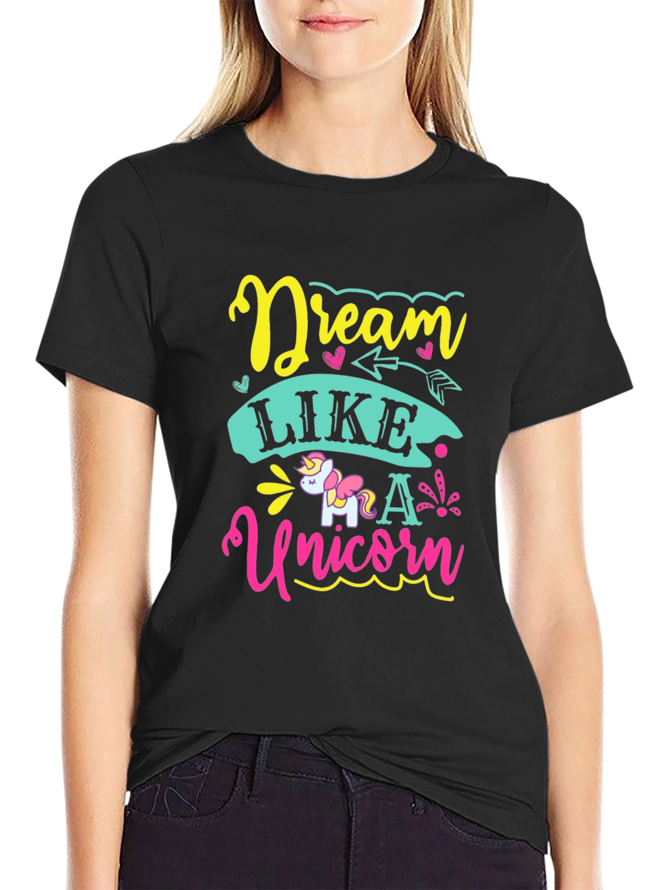 Dream Like a Unicorn Black T-Shirt