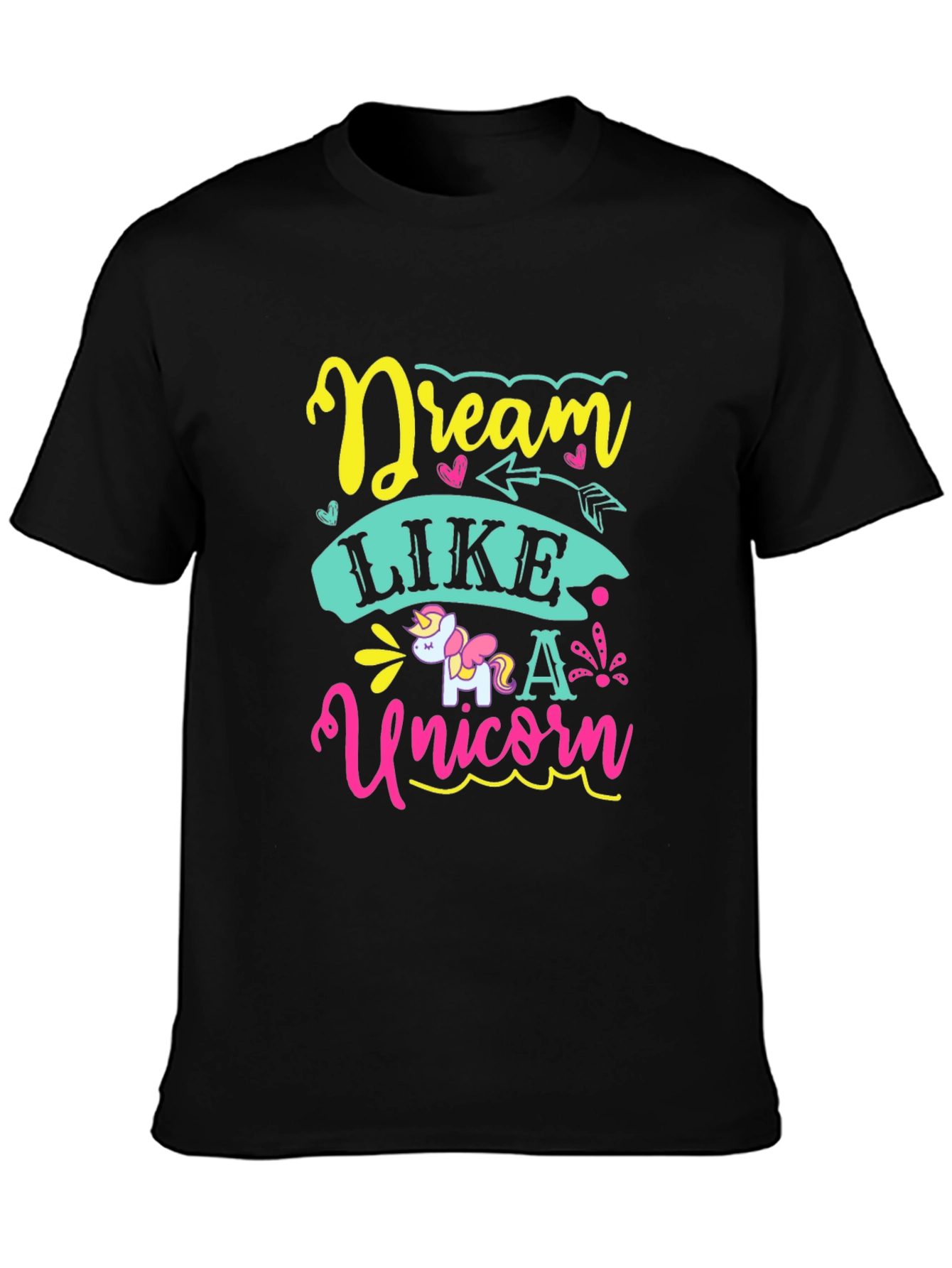 Dream Like a Unicorn Black T-Shirt