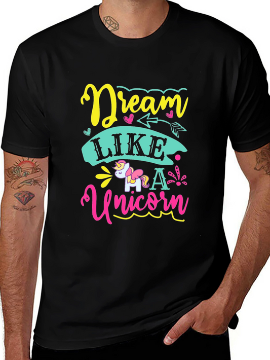 Dream Like a Unicorn Black T-Shirt