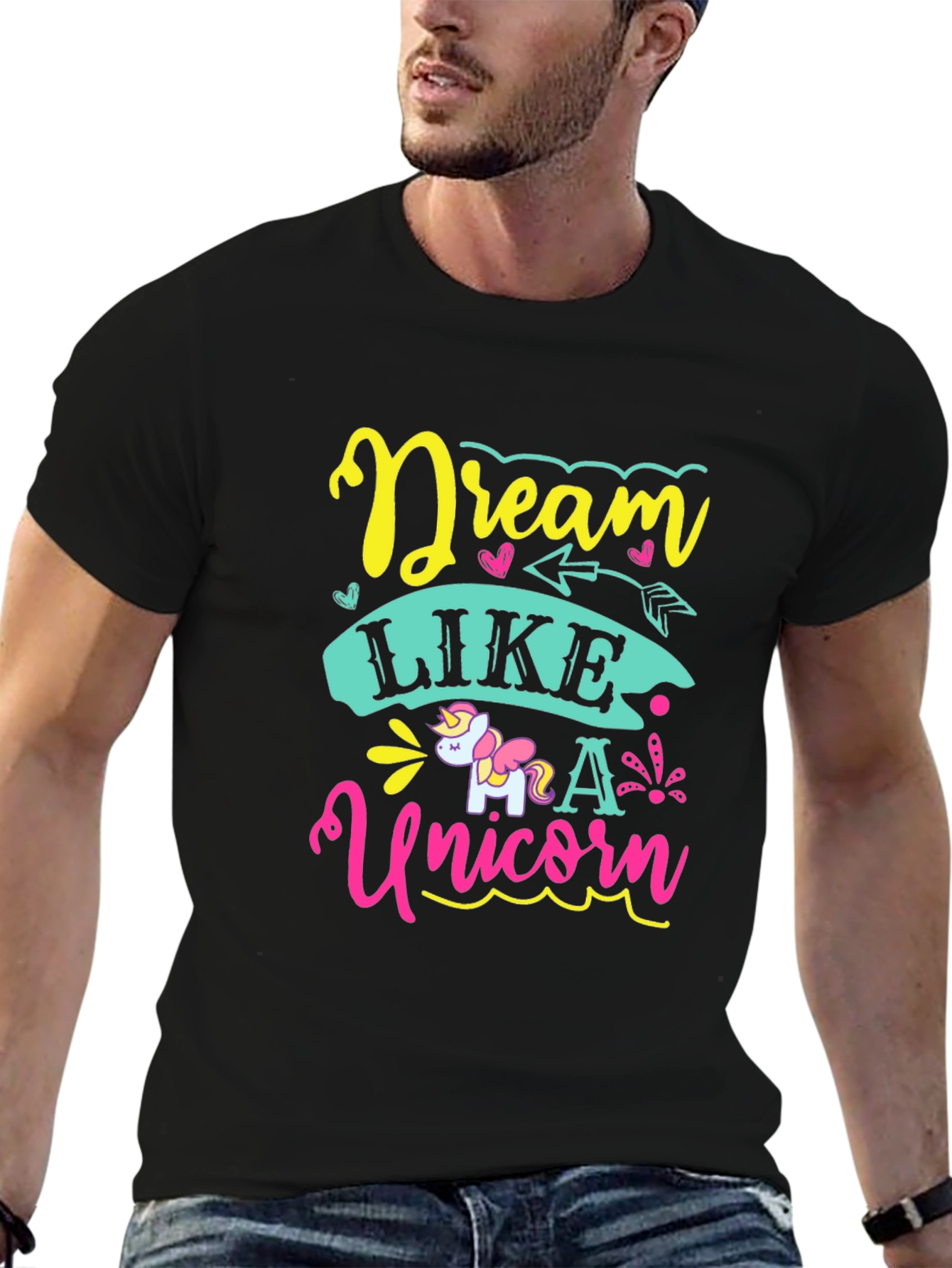 Dream Like a Unicorn Black T-Shirt