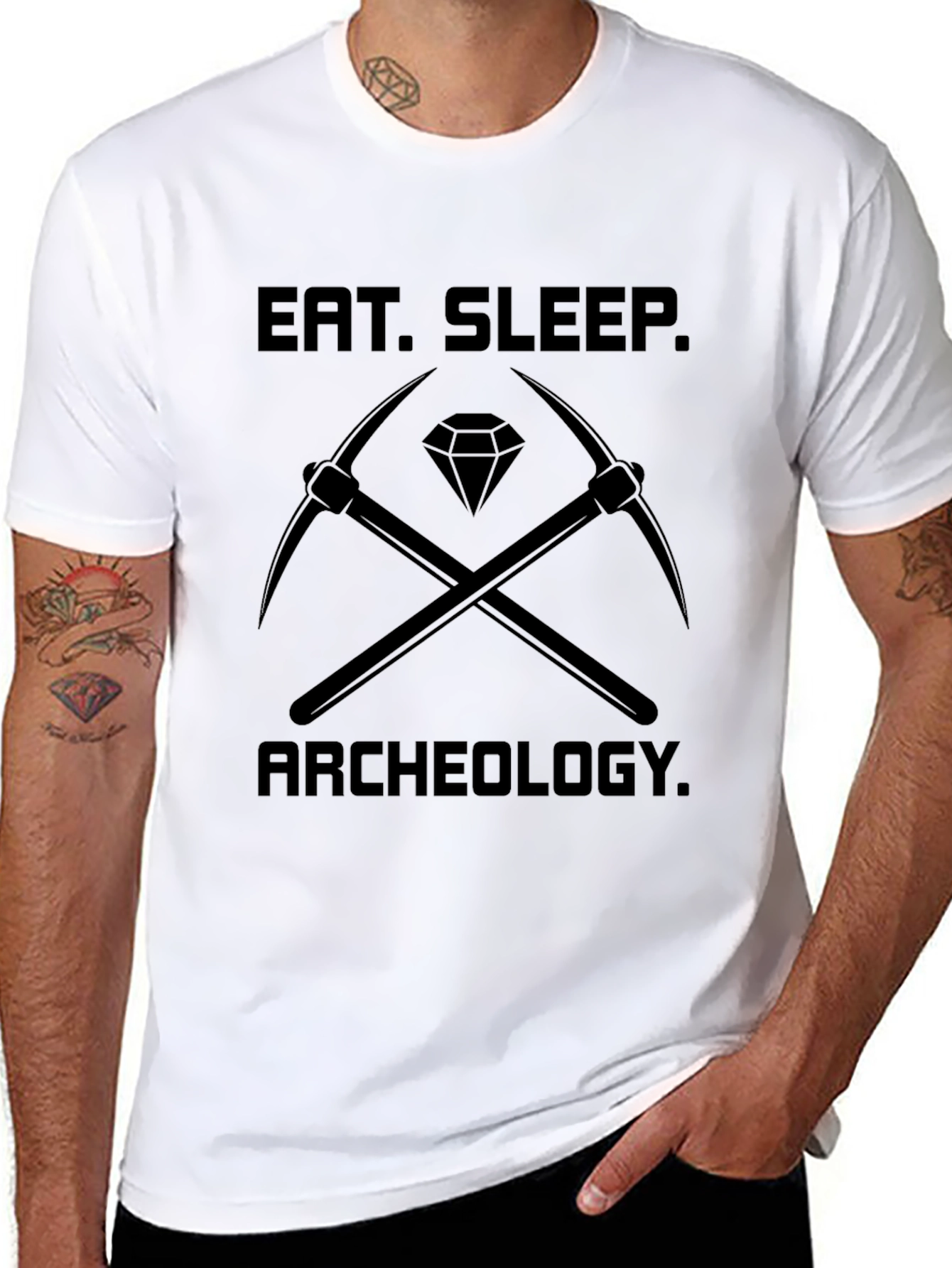 Eat Sleep Archeology Black T-Shirt