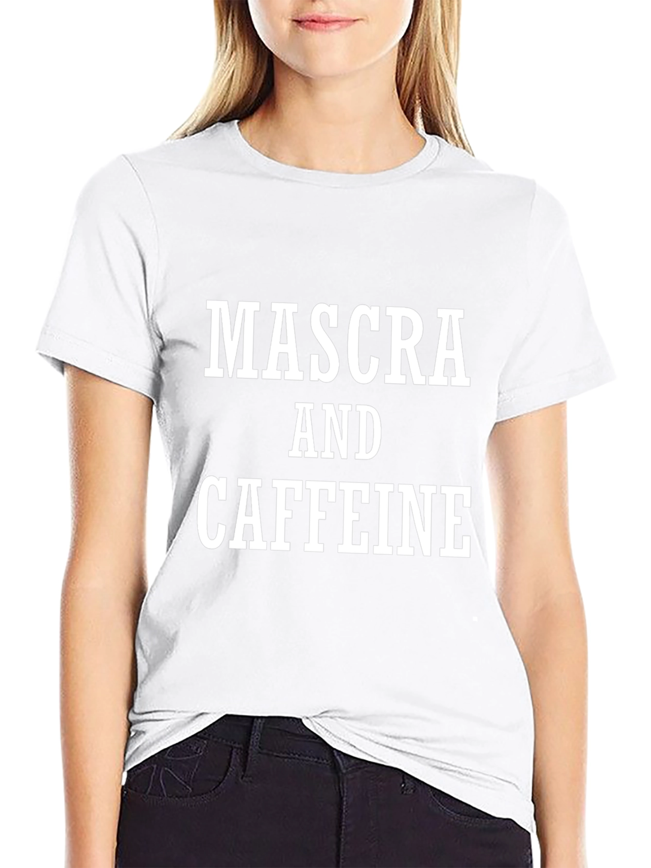 Mascara and Caffeine Graphic Tee - Black Unisex T-Shirt