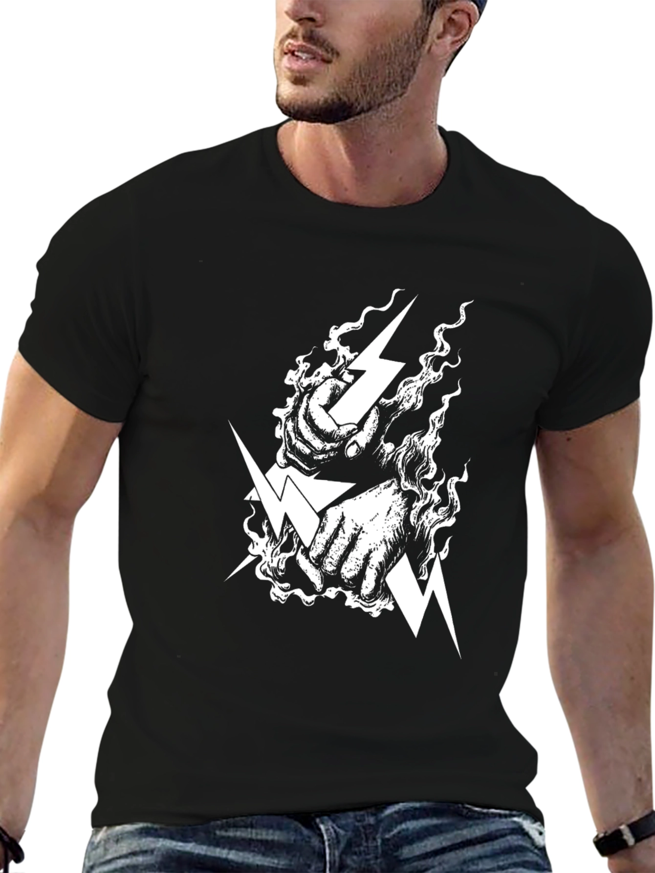 Electric Fist Graphic T-Shirt - Rock Concert Ready