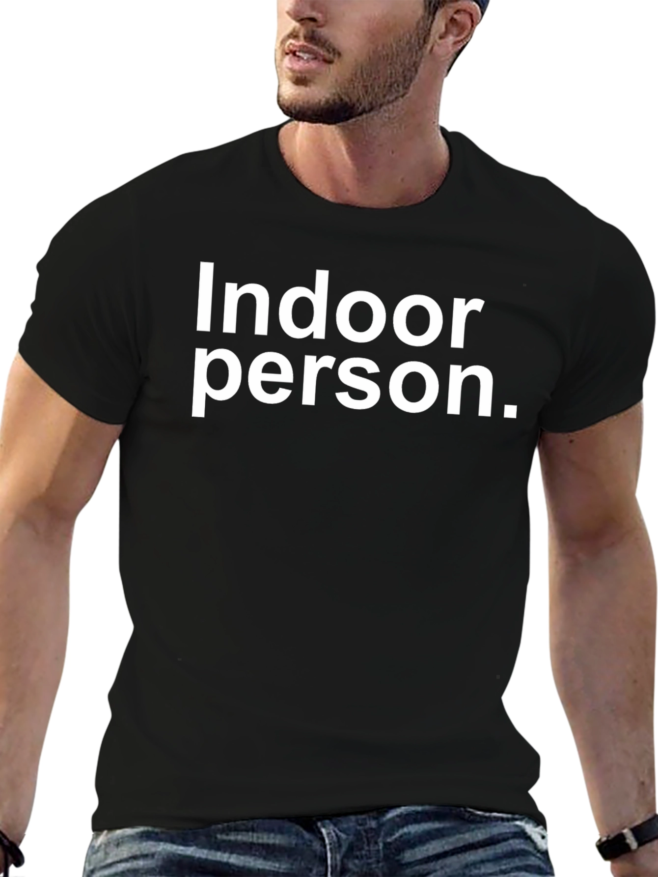 Indoor Person Graphic Tee - Comfy & Stylish