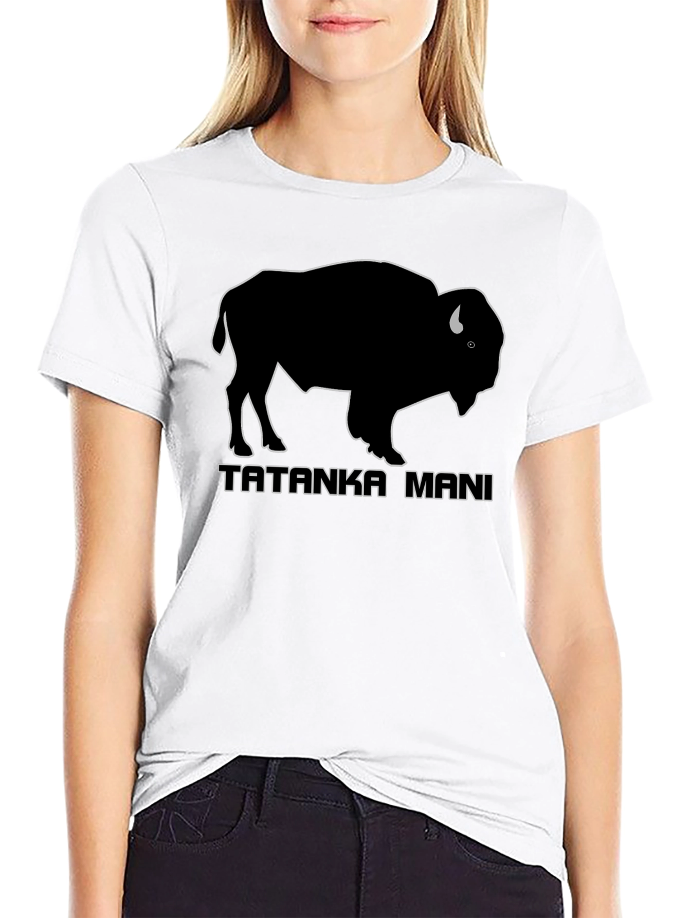 Tatanka Mani Bison Graphic Tee - Black