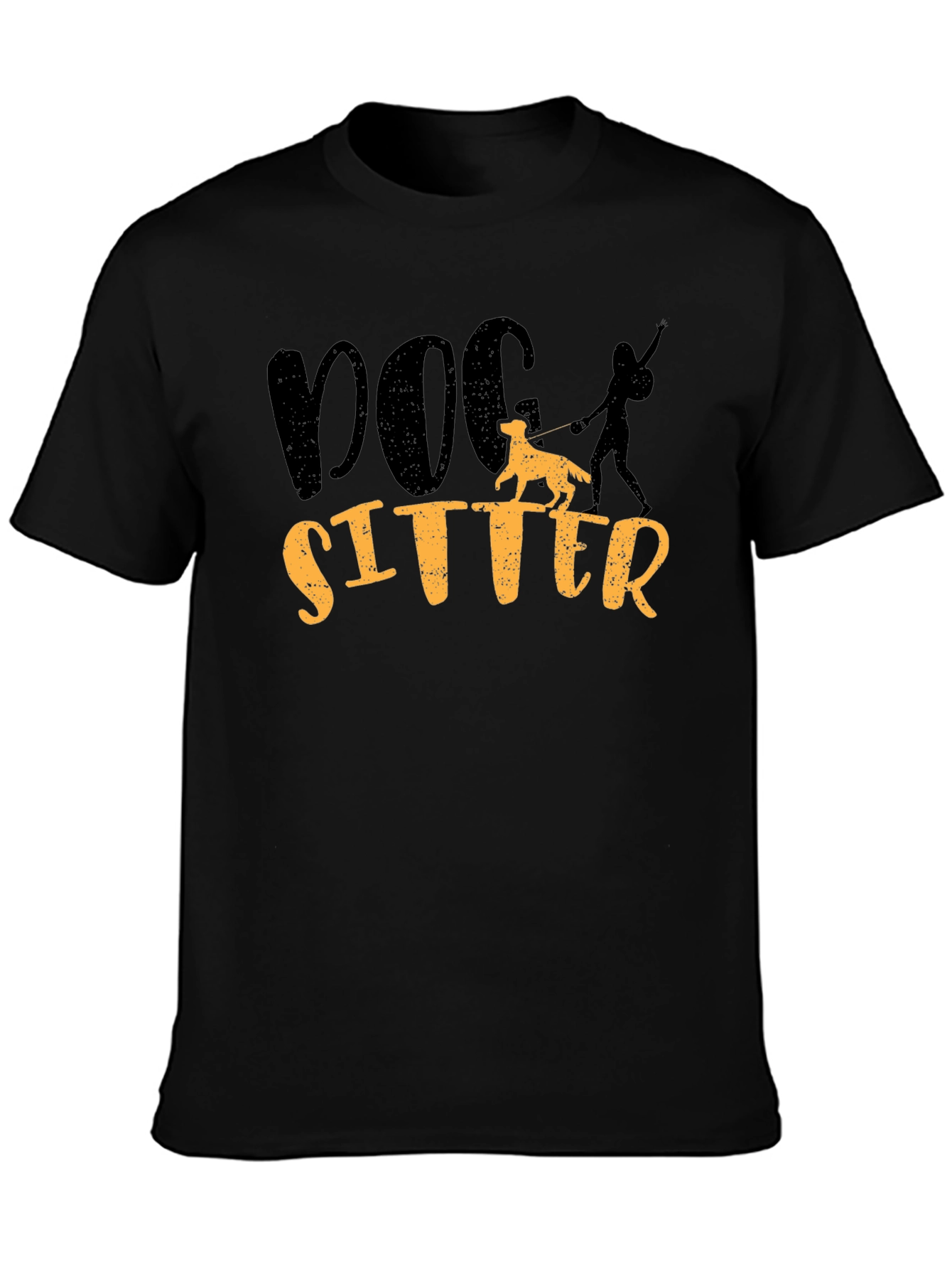 Dog Sitter Graphic Tee - Comfortable Black T-Shirt