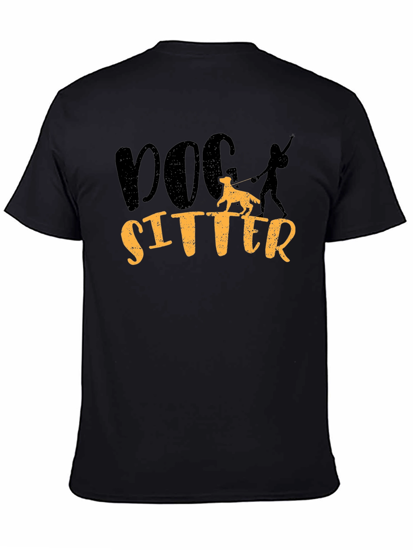 Dog Sitter Graphic Tee - Comfortable Black T-Shirt
