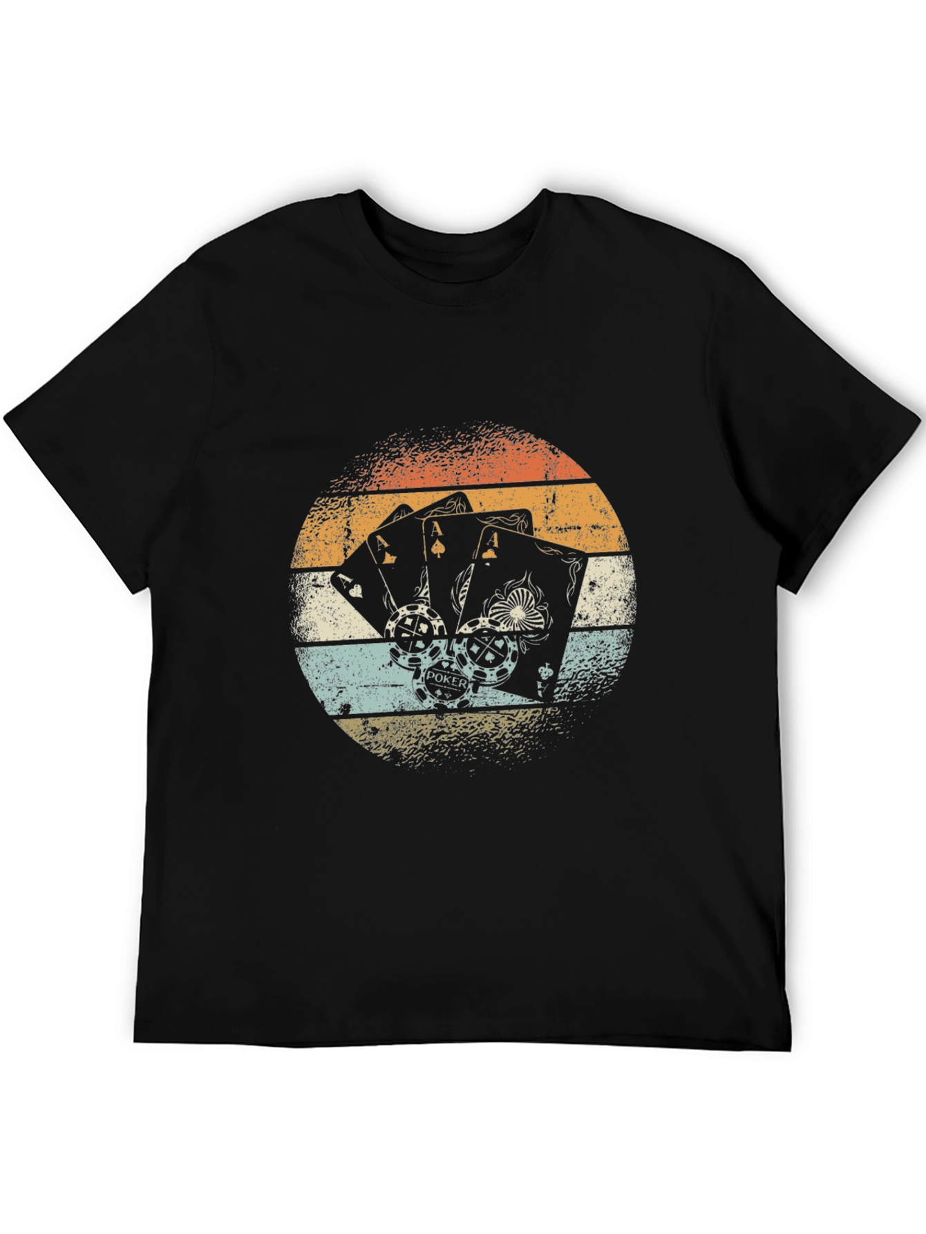 Retro Poker Aces Graphic Tee - Lucky Hand T-Shirt